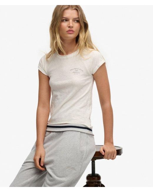 Superdry White & Co Athletic Essentials Slub Graphic T-shirt