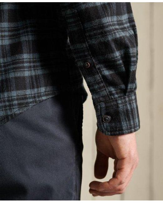 Superdry Black Heritage Lumberjack Shirt Check for men