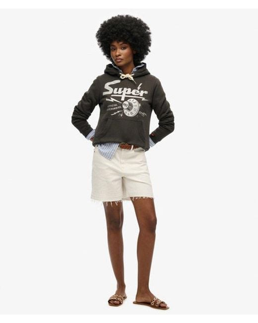 Superdry Black & Co Band Merch Hoodie