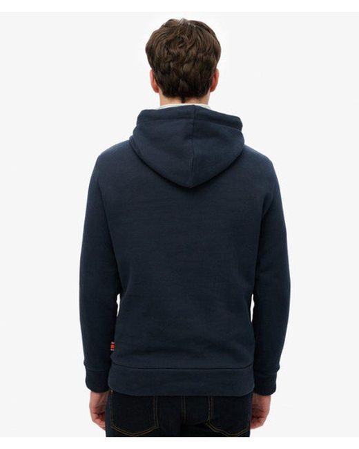Superdry Blue Vintage Trade Tab Hoodie for men