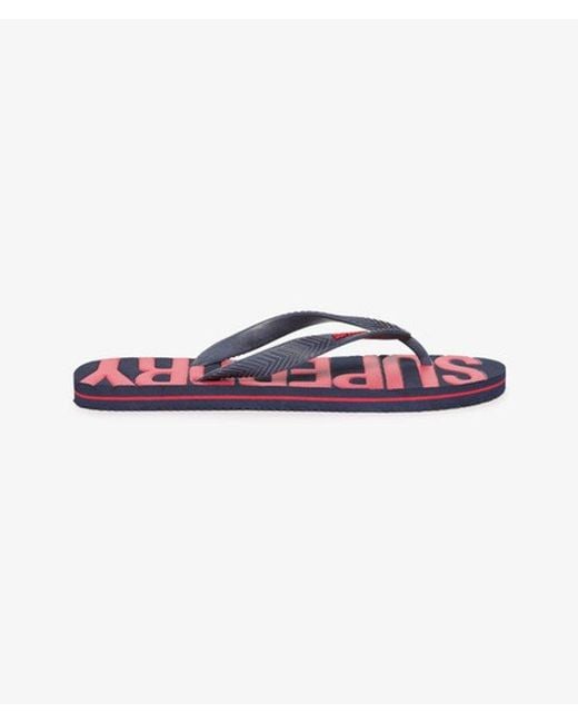 Superdry Red & Co Classic Embossed Vegan Flip Flops for men