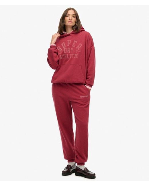 Superdry Red Athletic Essential Boyfriend Joggers