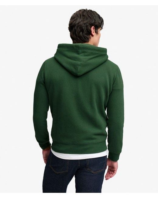 Superdry Green Outdoors Stripe Logo Hoodie for men