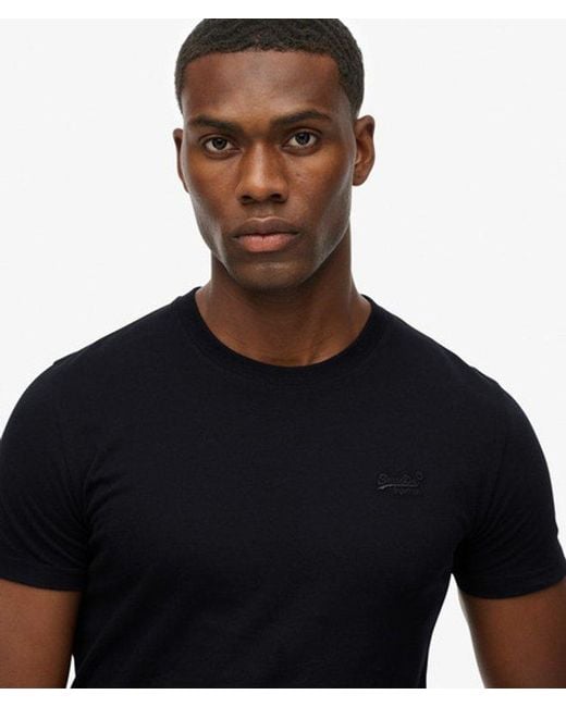 Superdry Black & Co Organic Cotton Essential Logo T-shirt for men