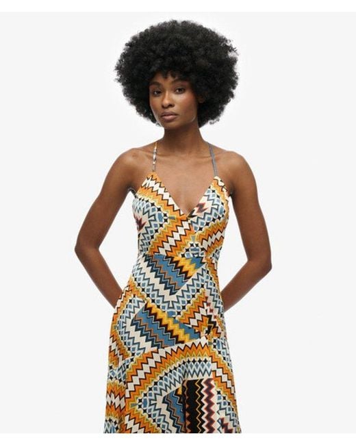 Superdry Metallic & Co Premium Hanky Hem Dress
