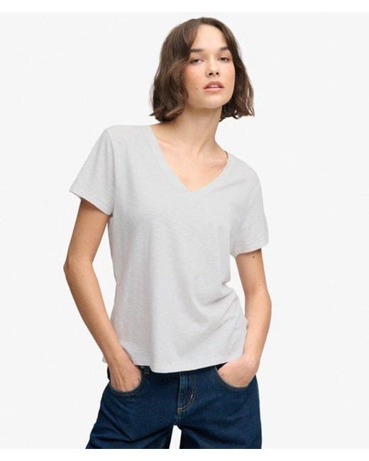 Superdry Gray & Co Studios Slub Embroidered T-shirt