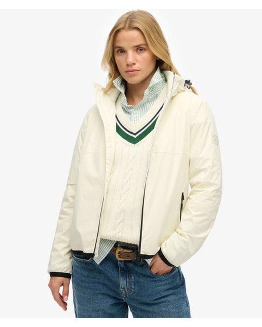 Superdry Blue & Co Hooded Logo Windbreaker Jacket
