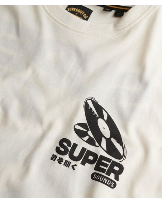 Superdry Natural Record Label Oversized T-shirt for men