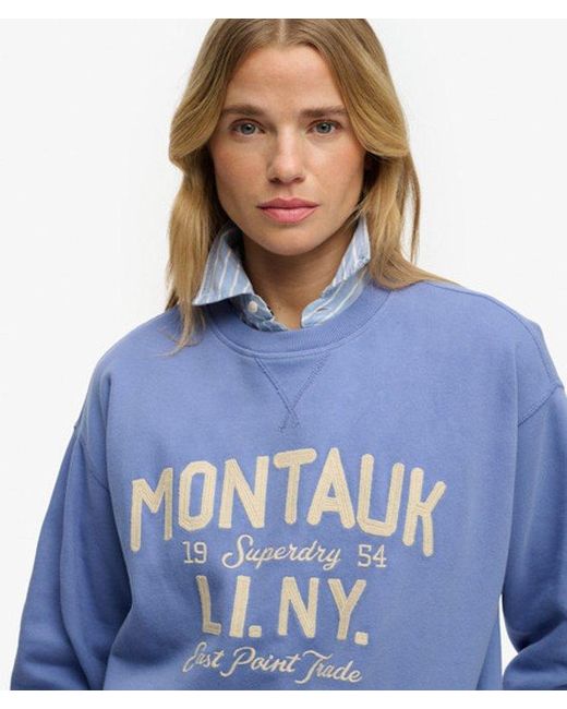 Superdry Blue & Co Beach Club Loose Crew Sweatshirt