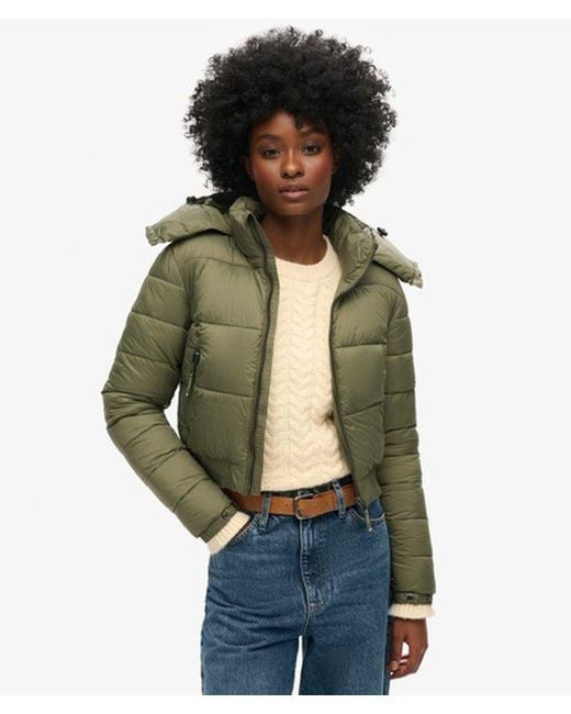 Superdry Green & Co Crop Hooded Fuji Jacket