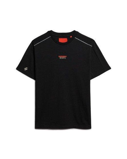 Superdry Black Sport Tech Logo Relaxed T-shirt for men