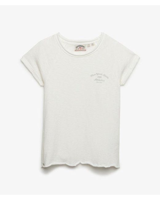 Superdry White & Co Athletic Essentials Slub Graphic T-shirt