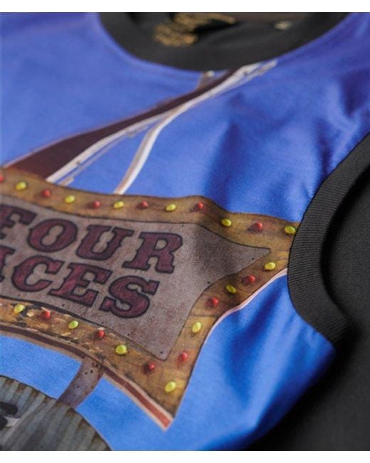 Superdry Blue & Co Sub Print Vest Top