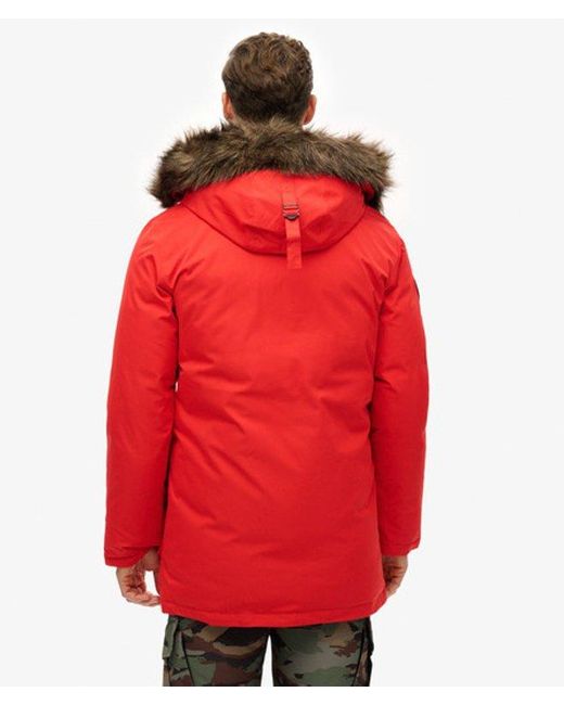Superdry Red Everest Down Snow Parka Coat for men