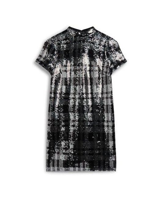 Superdry Black High Neck Sequin T-shirt Dress