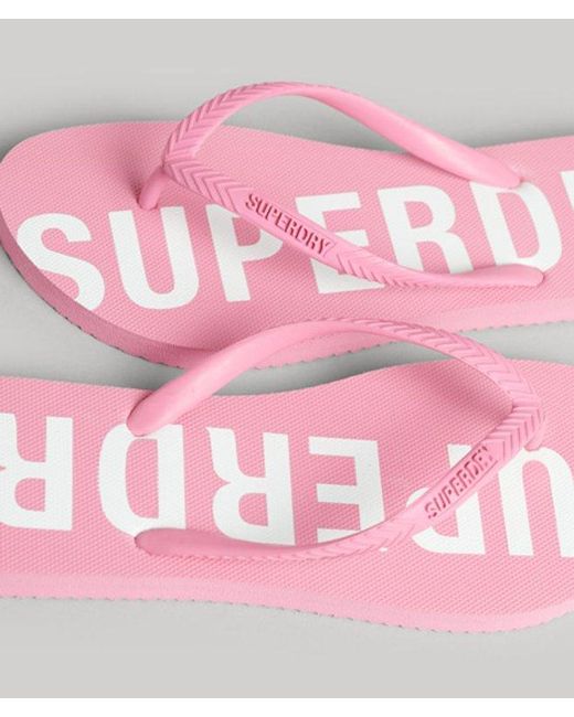 Superdry Pink & Co Code Core Sport Flip Flops