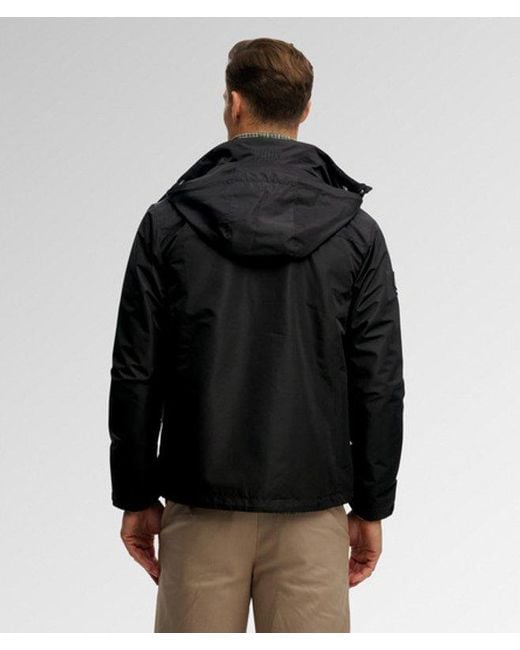Superdry Shell Jas Met Capuchon in het Black voor heren