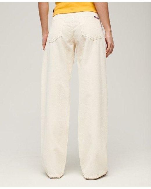 Pantalon large en velours côtelé vintage Superdry en coloris Natural