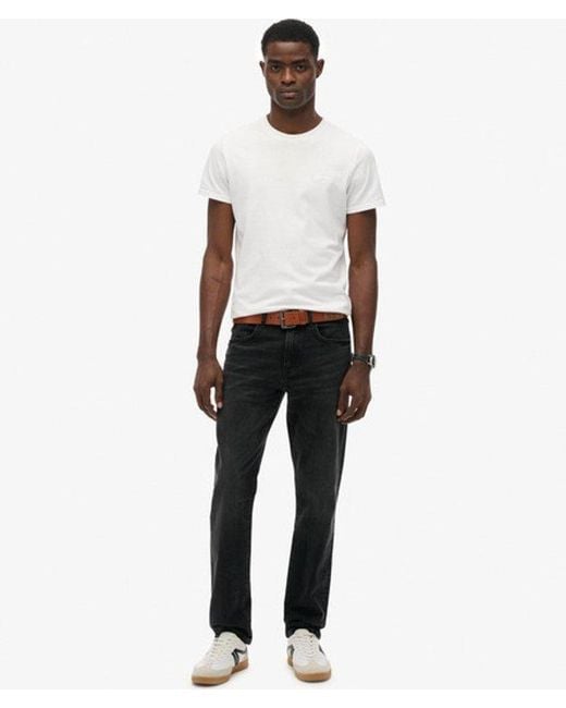 Superdry Black & Co Organic Cotton Vintage Slim Straight Jeans for men