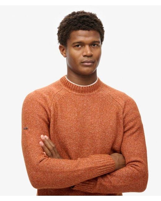 Superdry Red & Co Chunky Raglan Jumper for men