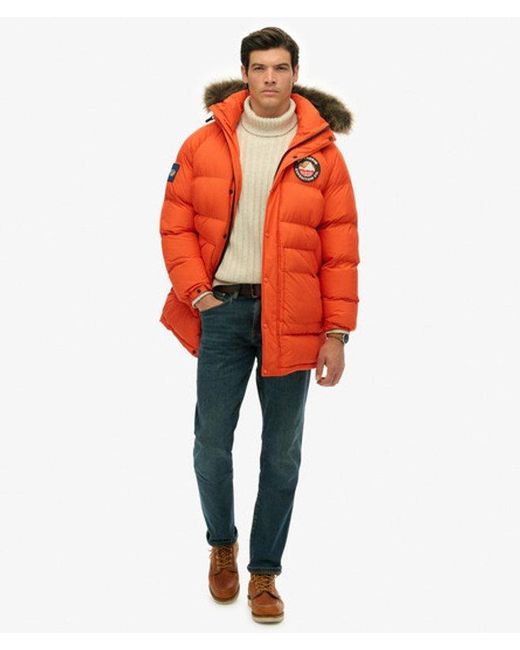 Superdry Orange & Co Everest Long Baffled Parka for men