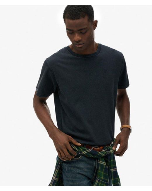 Superdry Essentials Relaxed T-shirt in het Blue voor heren