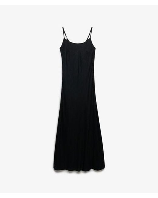 Superdry Black & Co Bias Cut Maxi Slip Dress