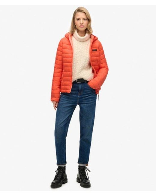 Superdry Red & Co Hooded Fuji Lite Padded Jacket