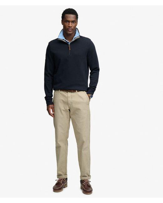 Superdry Blue & Co Essential Pique Half Zip for men