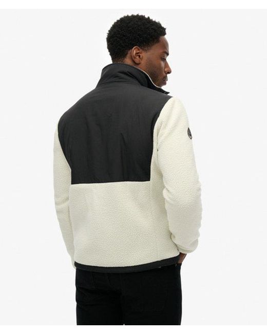 Superdry Black & Co Polar Fleece Hybrid Trekker for men