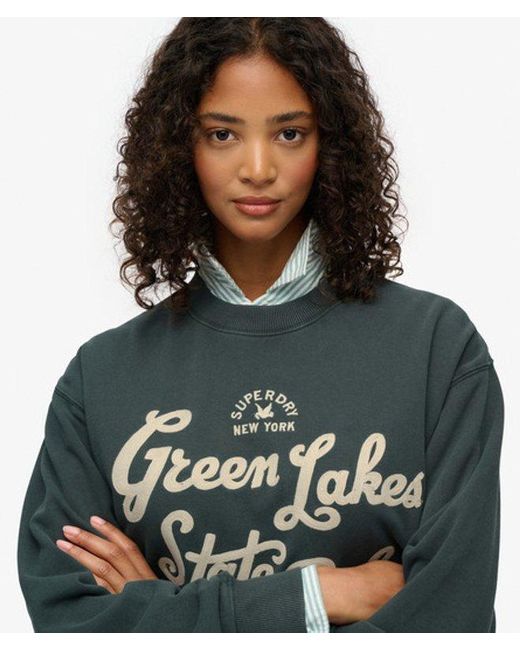Superdry Green Lo-Fi Outdoor Loose Sweatshirt