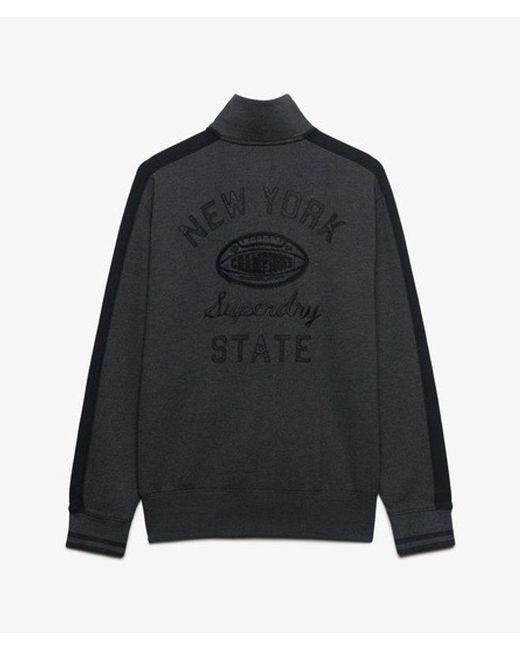 Superdry Gray Satin Applique Track Top for men