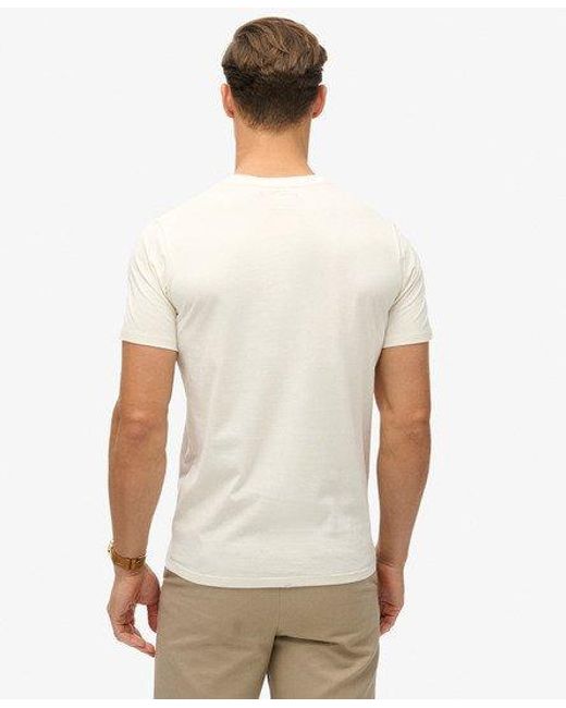 Superdry Natural Embroidered Script Graphic T-Shirt for men
