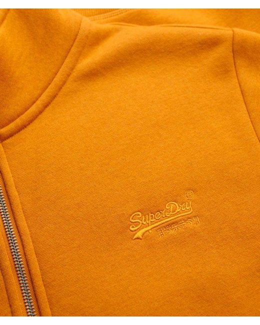 Superdry Orange & Co Vintage Logo Embroidered Half Zip Sweatshirt for men
