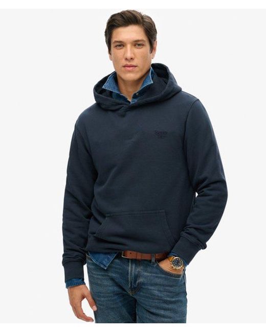 Superdry Blue & Co Vintage Washed Hoodie for men