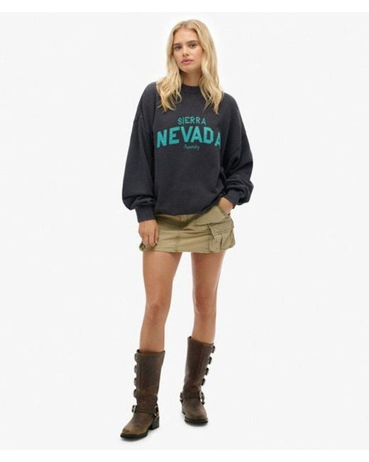 Superdry Gray & Co Outdoor Location Loose Crew Sweatshirt