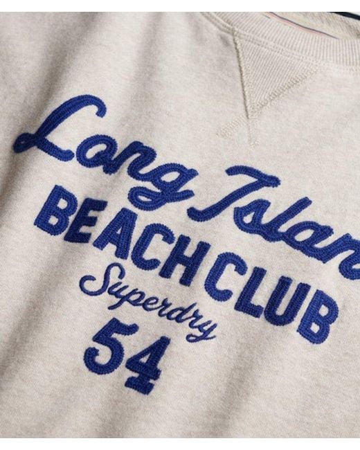 Superdry Gray & Co Beach Club Loose Crew Sweatshirt