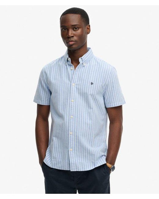 Superdry Blue & Co Preppy Oxford Short Sleeve Shirt for men