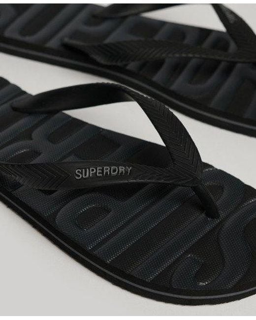 Superdry Black Vintage Vegan Flip Flops for men