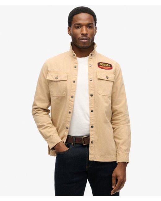 Superdry Natural & Co Patched Canvas Overshirt for men