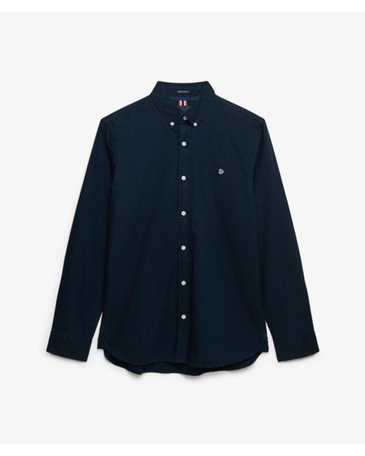 Superdry Blue & Co Classic Oxford Long Sleeve Shirt for men