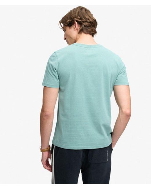 Superdry Blue Company Logo Relaxed Pocket T-Shirt for men