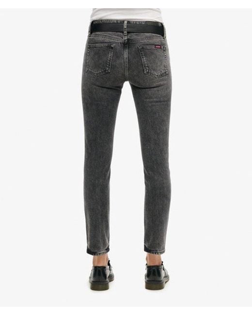 Superdry Black & Co Organic Cotton Mid Rise Slim Jeans