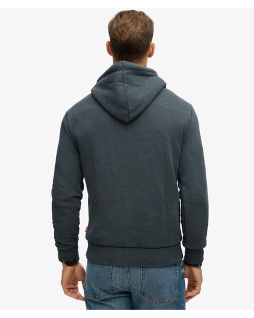 Superdry Gray & Co Graphic Print Duo Vintage Logo Hoodie for men