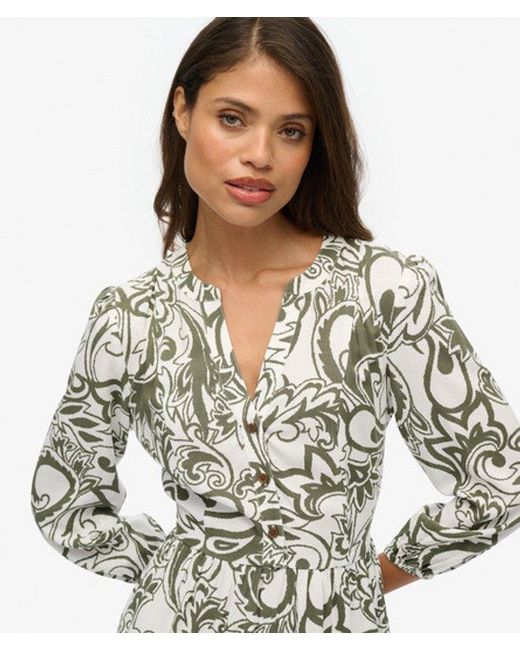 Superdry White & Co Woven Tiered Midi Dress