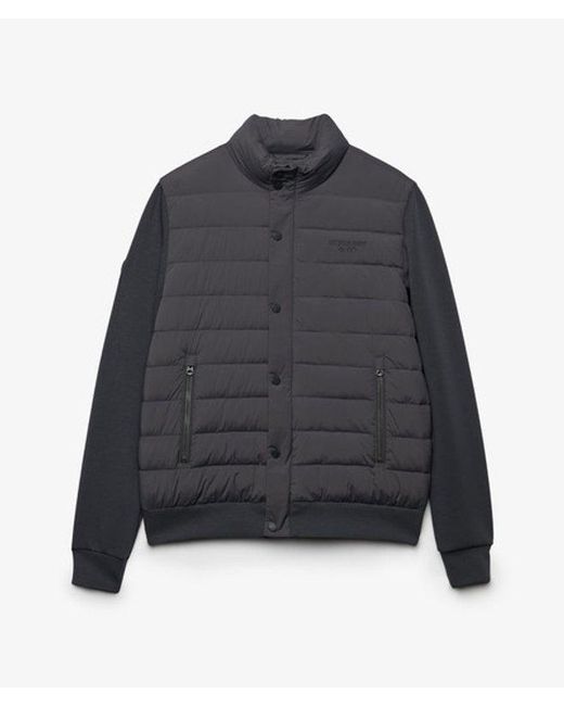 Superdry Black Interlock Hybrid Jacket for men