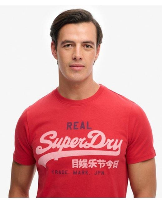 Superdry Red & Co Vintage Logo Classic T-shirt for men