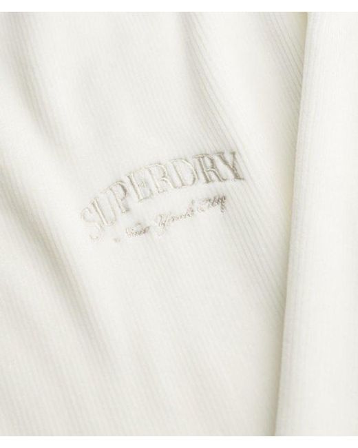 Superdry White & Co Country Club Velour Relaxed Hoodie