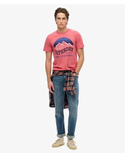 Superdry Red & Co Classic Great Outdoors Relaxed T-shirt for men