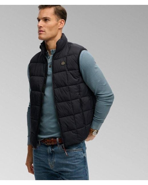 Superdry Gray & Co Box Quilt Fuji Lite Gilet for men